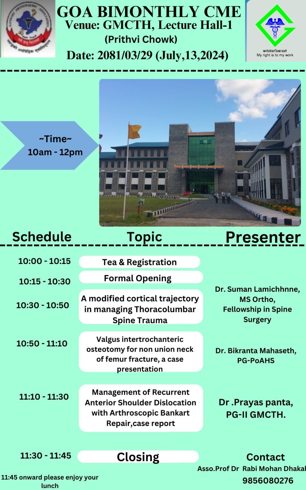 GOA Bi-Monthly CME GMCTH