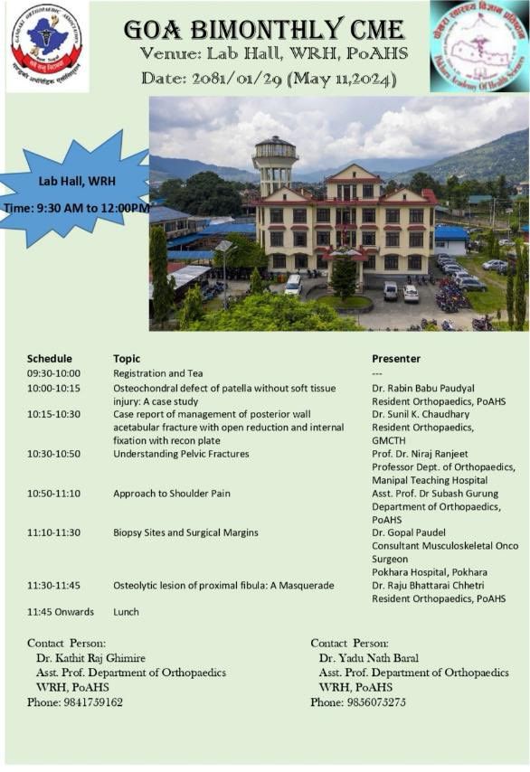 GOA Bi-Monthly CME PoHAS